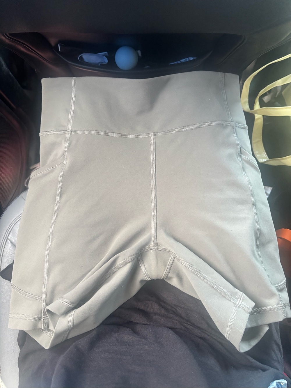 Lululemon grey high rise shorts 6” inseam with pockets
